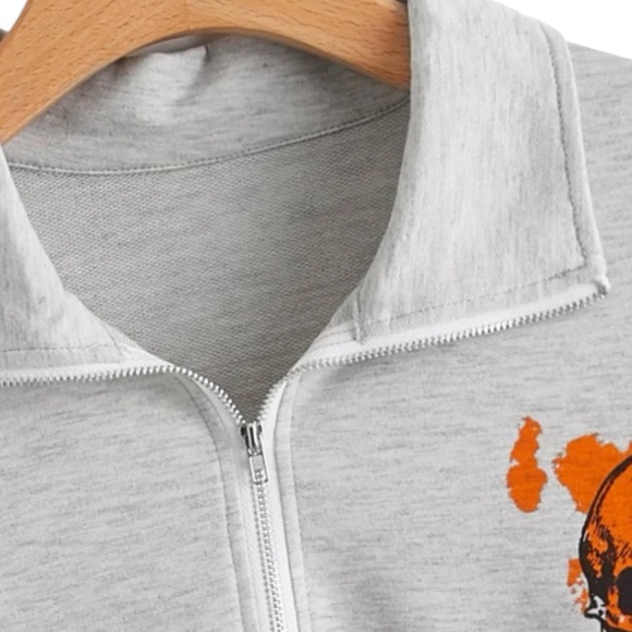 I Match Energy Mental Health quarter zip graphic pullover sweatshirt size small - Picture 3 of 10